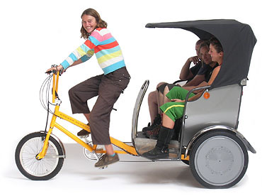 English pedicab, la Calèche CM est un tricycle incontournable de